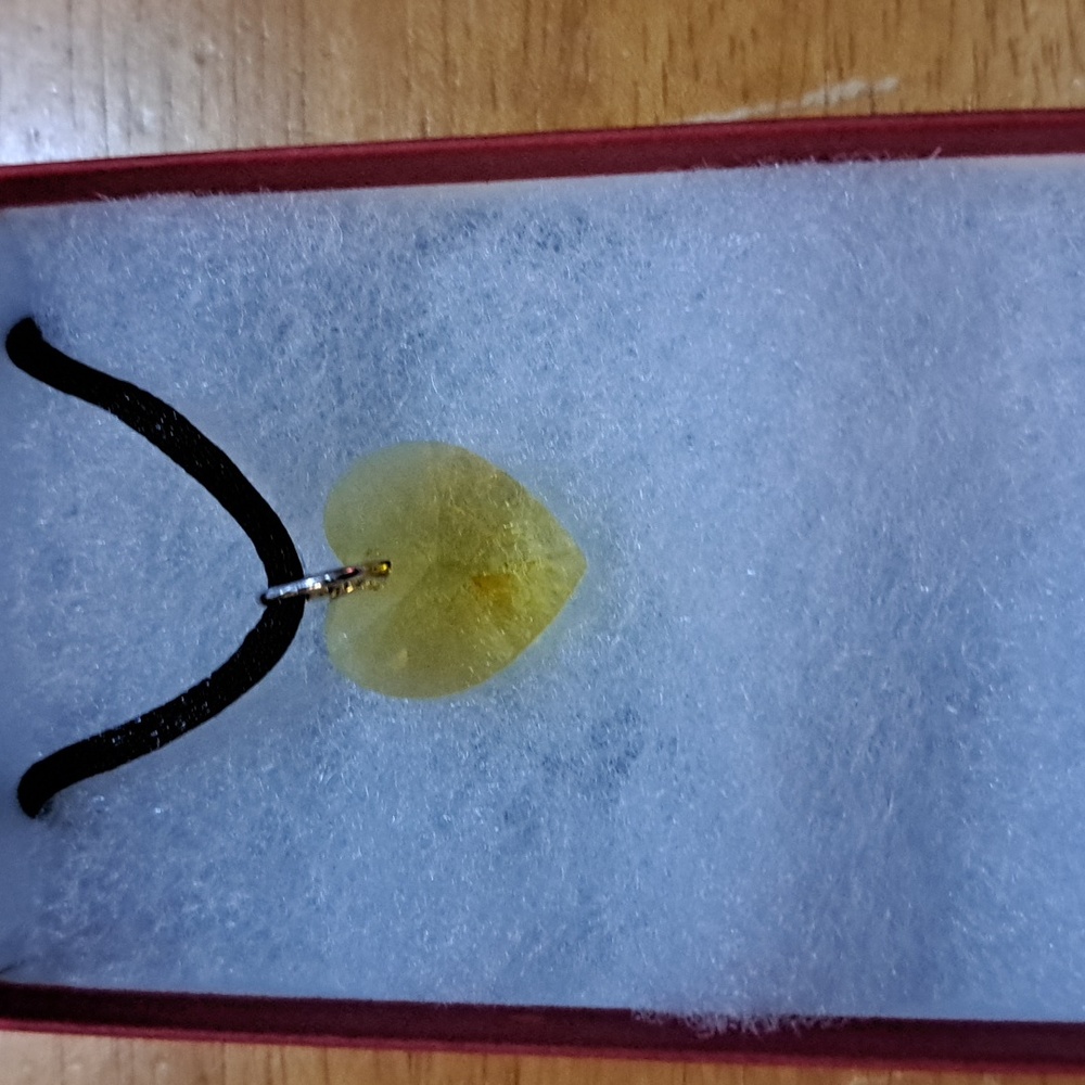 Apple Cider Crystal Heart Necklace